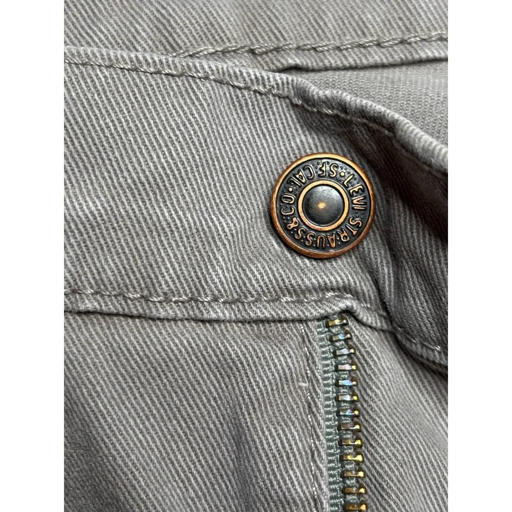 Levi's 513 Slim Straight Jeans Mens 36x31 (Tag 36x32) Grey Stretch Denim